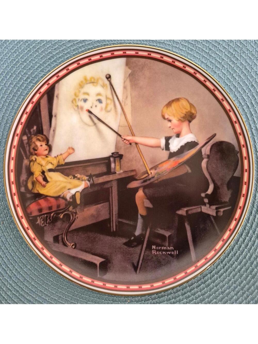 Vintage Norman Rockwell Collectible Plate - "Serious Business" - 1987